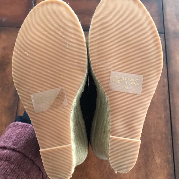 COLIN STUART 7.5 wedge espadrille peep toe heels - Picture 7 of 15